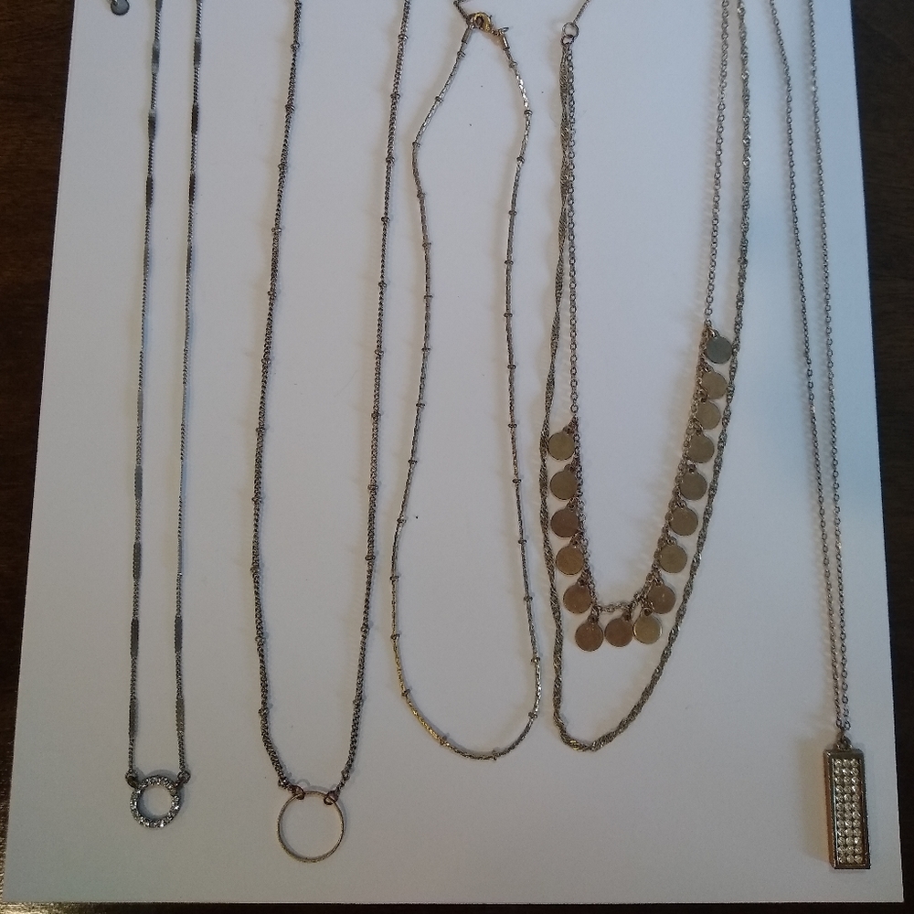 5 various necklaces